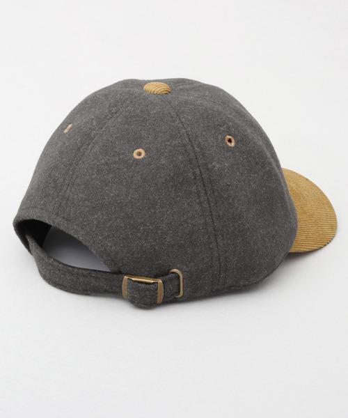 A.M.S.(エーエムエス)の「メルトン×コーデュロイ サガラワッペン キャップ(キャップ・メンズ・オフホワイト/ベージュ/ブラック・FREE)」の6枚目の写真