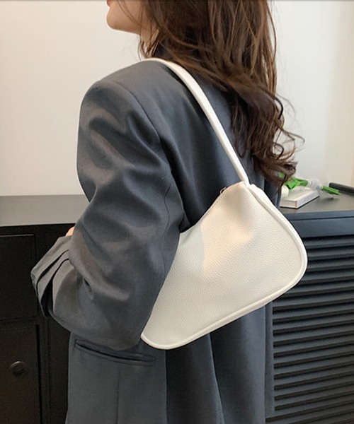 STYLEBLOCK(スタイルブロック)の「PUレザーミニショルダーバッグ(ショルダーバッグ・レディース・カーキ/シルバー/ブルー/ホワイト/ブラック・FREE)」の2枚目の写真