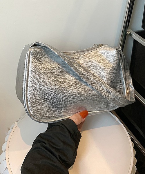 STYLEBLOCK(スタイルブロック)の「PUレザーミニショルダーバッグ(ショルダーバッグ・レディース・カーキ/シルバー/ブルー/ホワイト/ブラック・FREE)」の5枚目の写真