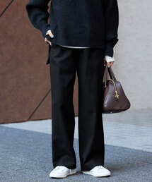 SLOBE IENA | ウール混ドロストイージースラックス(スラックス)