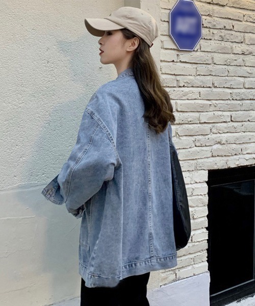 Miniministore(ミニミニストア)の「デニムジャケット レディース Gジャン(デニムジャケット・レディース・サックスブルー/ブラック・フリー)」の3枚目の写真