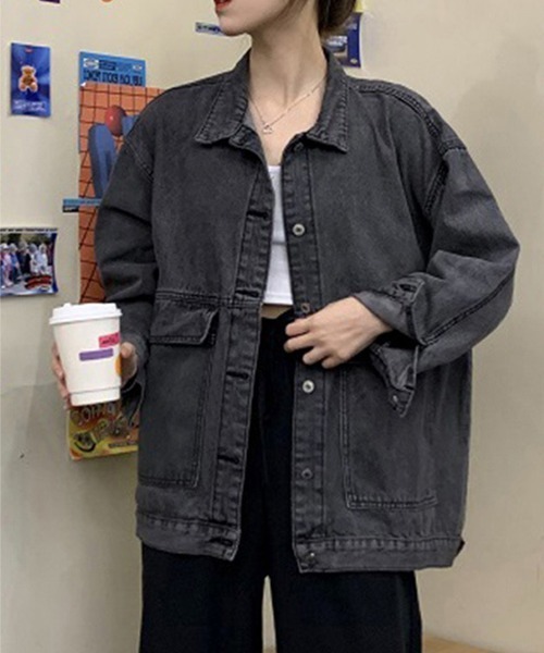 Miniministore(ミニミニストア)の「デニムジャケット レディース Gジャン(デニムジャケット・レディース・サックスブルー/ブラック・フリー)」の11枚目の写真