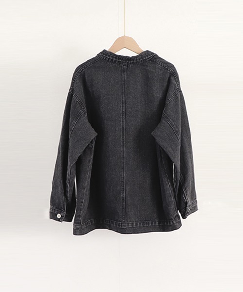 Miniministore(ミニミニストア)の「デニムジャケット レディース Gジャン(デニムジャケット・レディース・サックスブルー/ブラック・フリー)」の16枚目の写真