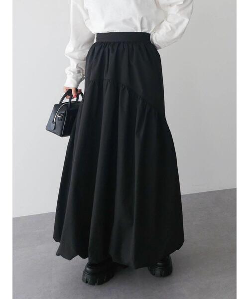 ELENCARE DUE(エレンカーレデュエ)の「・ELENCARE DUE ティアードバルーンスカート(スカート・レディース・ブラック/アイボリー/サックスブルー/チャコールグレー・FREE)」の10枚目の写真