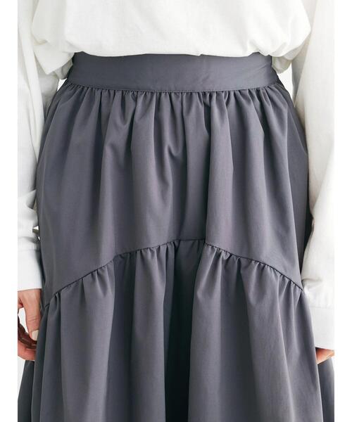 ELENCARE DUE(エレンカーレデュエ)の「・ELENCARE DUE ティアードバルーンスカート(スカート・レディース・ブラック/アイボリー/サックスブルー/チャコールグレー・FREE)」の12枚目の写真