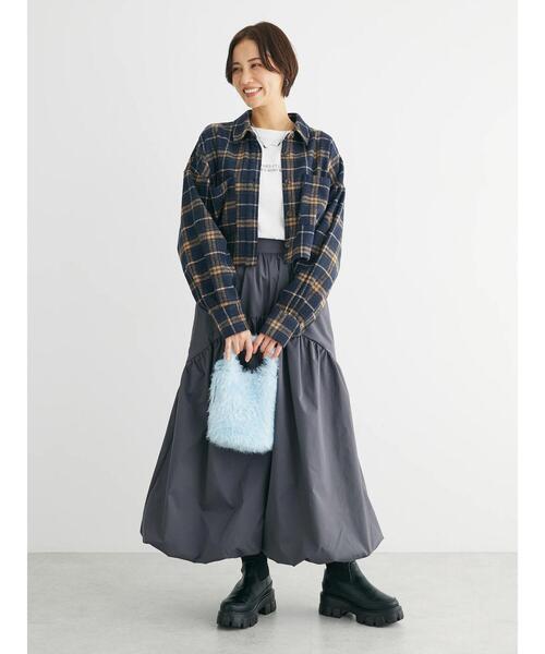 ELENCARE DUE(エレンカーレデュエ)の「・ELENCARE DUE ティアードバルーンスカート(スカート・レディース・ブラック/アイボリー/サックスブルー/チャコールグレー・FREE)」の15枚目の写真