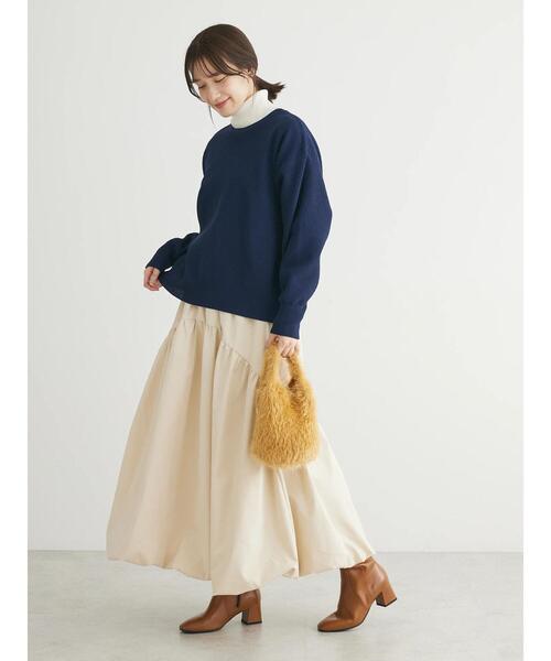 ELENCARE DUE(エレンカーレデュエ)の「・ELENCARE DUE ティアードバルーンスカート(スカート・レディース・ブラック/アイボリー/サックスブルー/チャコールグレー・FREE)」の18枚目の写真