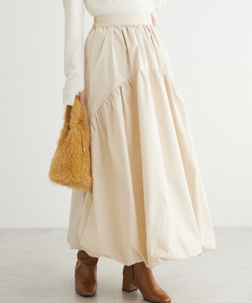 ELENCARE DUE(エレンカーレデュエ)の「・ELENCARE DUE ティアードバルーンスカート(スカート・レディース・ブラック/アイボリー/サックスブルー/チャコールグレー・FREE)」の1枚目の写真