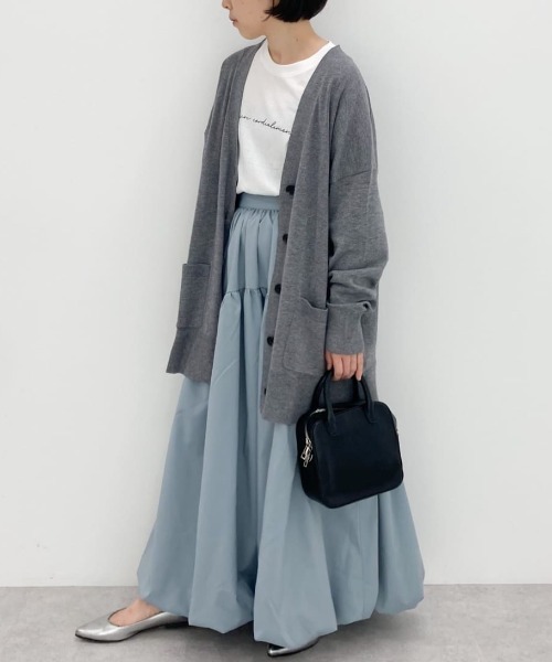 ELENCARE DUE(エレンカーレデュエ)の「・ELENCARE DUE ティアードバルーンスカート(スカート・レディース・ブラック/アイボリー/サックスブルー/チャコールグレー・FREE)」の7枚目の写真