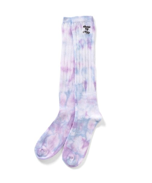 algy（アルジー）の「タイダイルーズソックス（ソックス/靴下・キッズ・サックスブルー/ラベンダー/ピンク・21/24）」の2枚目の写真