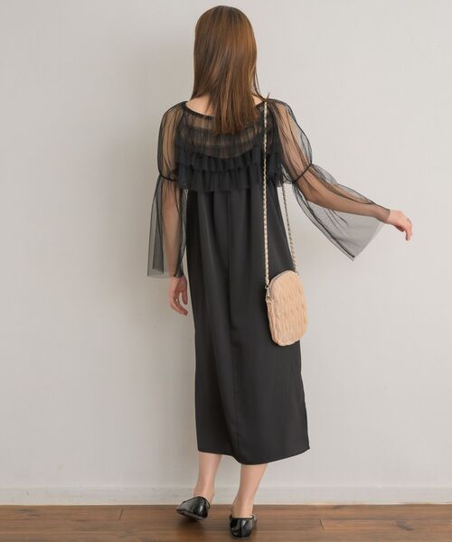 RETRO GIRL（レトロガール）の「チュールBLセットワンピース（ワンピース・レディース・ベージュ/ブラック・FREE）」の6枚目の写真