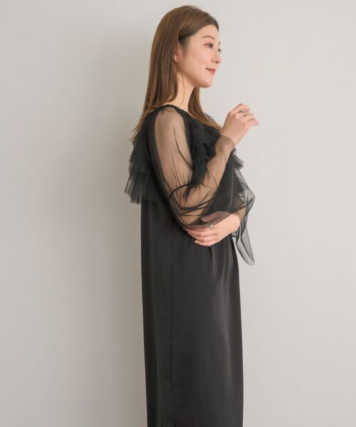 RETRO GIRL（レトロガール）の「チュールBLセットワンピース（ワンピース・レディース・ベージュ/ブラック・FREE）」の9枚目の写真