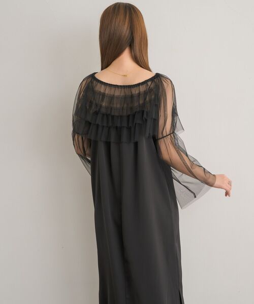 RETRO GIRL（レトロガール）の「チュールBLセットワンピース（ワンピース・レディース・ベージュ/ブラック・FREE）」の11枚目の写真