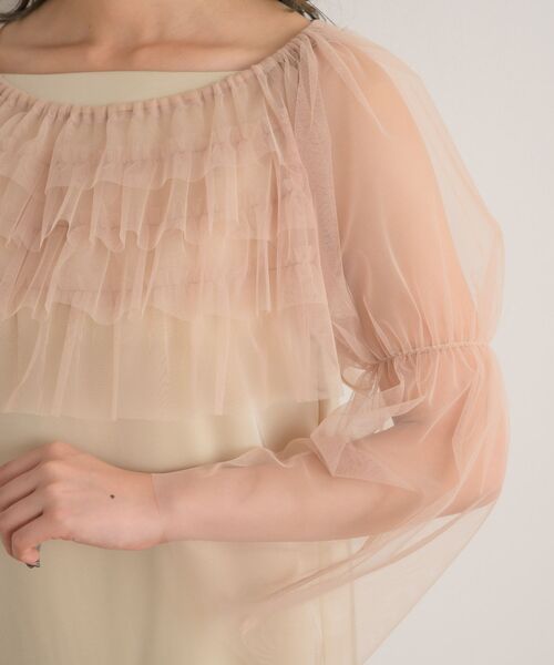 RETRO GIRL（レトロガール）の「チュールBLセットワンピース（ワンピース・レディース・ベージュ/ブラック・FREE）」の17枚目の写真