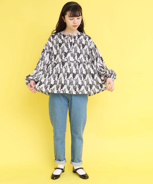 didizizi（ディディジジ）の「うさぎプリントリボンギャザーBL（シャツ/ブラウス・レディース・ブラック/ブルー・FREE）」の11枚目の写真