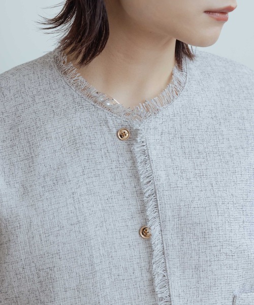 Eimee Law（エイミーロウ）の「ツィード クロップドジャケット（ノー