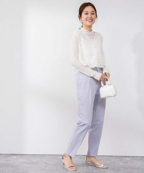 NOLLEY’S(ノーリーズ)の「ウォッシャブル愛され イージータックスリムパンツ(その他パンツ・レディース・ベージュ/ラベンダー/ブラック・36/34/38)」の20枚目の写真