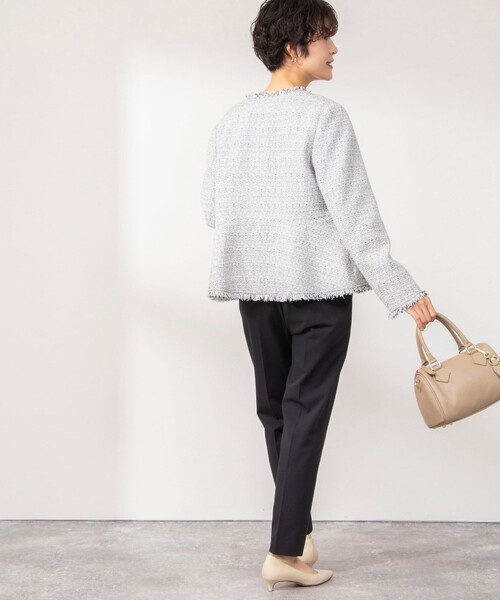 NOLLEY’S(ノーリーズ)の「ウォッシャブル愛され イージータックスリムパンツ(その他パンツ・レディース・ベージュ/ラベンダー/ブラック・36/34/38)」の4枚目の写真