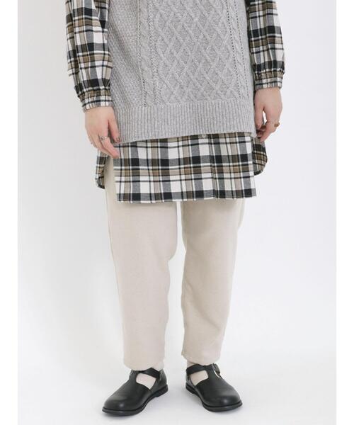 Samansa Mos2（サマンサ モスモス）の「【帯電防止】柄アソートテーパードパンツ（その他パンツ・レディース・ベージュ/チャコールグレー/グレー/キナリ・F）」の12枚目の写真