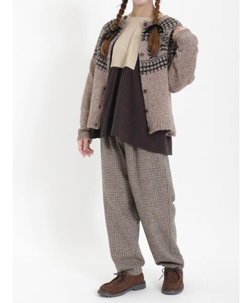 Samansa Mos2（サマンサ モスモス）の「【帯電防止】柄アソートテーパードパンツ（その他パンツ・レディース・ベージュ/チャコールグレー/グレー/キナリ・F）」の18枚目の写真