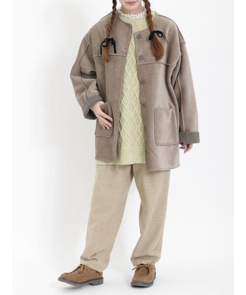 Samansa Mos2（サマンサ モスモス）の「【帯電防止】柄アソートテーパードパンツ（その他パンツ・レディース・ベージュ/チャコールグレー/グレー/キナリ・F）」の21枚目の写真