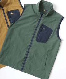 LOGOS（ロゴス）の「2024AW LOGOS/ロゴス WATER REPELLENT 撥水 ナイロンタスラン スタンドベスト（ベスト・メンズ）」