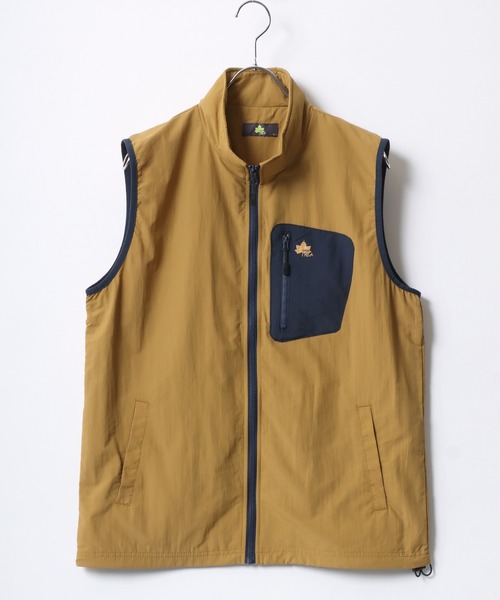 LOGOS(ロゴス)の「LOGOS/ロゴス WATER REPELLENT 撥水 ナイロンタスラン スタンドベスト(ベスト・メンズ・グリーン系その他/マスタード/カーキ/ブラック・LL/L/M)」の20枚目の写真