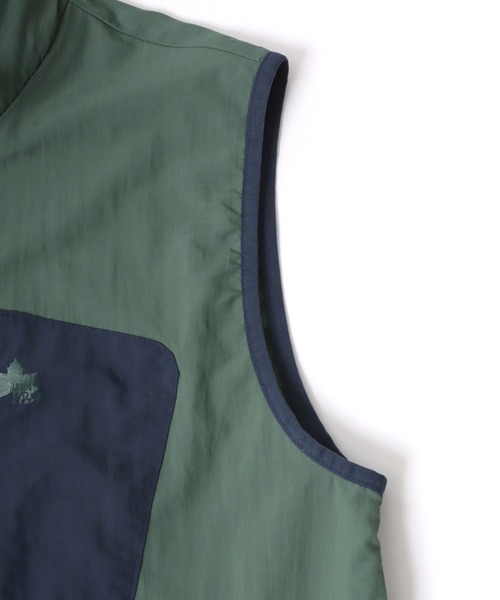 LOGOS(ロゴス)の「LOGOS/ロゴス WATER REPELLENT 撥水 ナイロンタスラン スタンドベスト(ベスト・メンズ・グリーン系その他/マスタード/カーキ/ブラック・LL/L/M)」の21枚目の写真