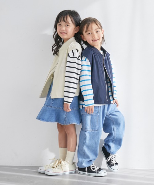 ROPE' PICNIC（ロペピクニック）の「【KIDS】撥水加工/ミリタリーベスト/リンクコーデ（ベスト・キッズ・オフホワイト/ネイビー・140/130/150/120）」の4枚目の写真