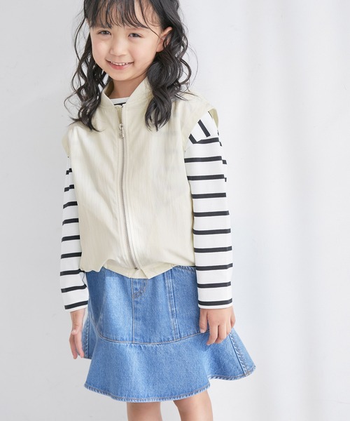 ROPE' PICNIC（ロペピクニック）の「【KIDS】撥水加工/ミリタリーベスト/リンクコーデ（ベスト・キッズ・オフホワイト/ネイビー・140/130/150/120）」の7枚目の写真