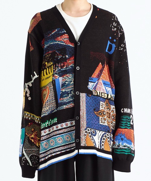 DUSTNATION(ダストネーション)の「【DUSTNATION/ダストネーション】FICTION CARDIGAN(カーディガン/ボレロ・メンズ・ブラック・M/L/XL)」の3枚目の写真