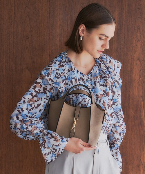 YECCA VECCA（イェッカヴェッカ）の「4way異素材MIXミニバッグ（エコバッグ/サブバッグ・レディース・ブラック/アイボリー/ベージュ・FREE）」の3枚目の写真