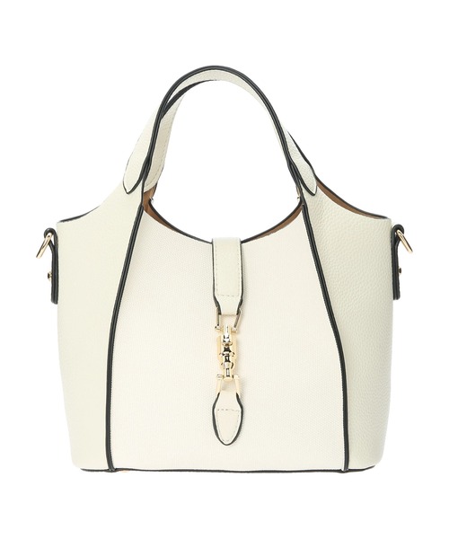 YECCA VECCA（イェッカヴェッカ）の「4way異素材MIXミニバッグ（エコバッグ/サブバッグ・レディース・ブラック/アイボリー/ベージュ・FREE）」の7枚目の写真