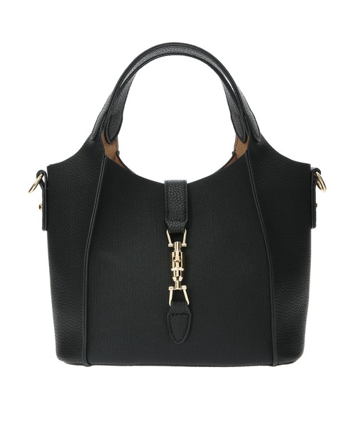 YECCA VECCA（イェッカヴェッカ）の「4way異素材MIXミニバッグ（エコバッグ/サブバッグ・レディース・ブラック/アイボリー/ベージュ・FREE）」の8枚目の写真