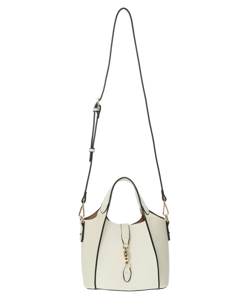 YECCA VECCA（イェッカヴェッカ）の「4way異素材MIXミニバッグ（エコバッグ/サブバッグ・レディース・ブラック/アイボリー/ベージュ・FREE）」の14枚目の写真