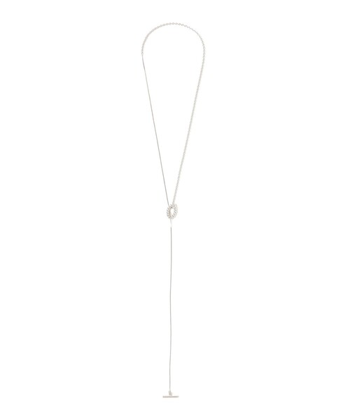Ray BEAMS(レイビームス)の「Ray BEAMS / ダブル チェーン ラリエット ネックレス(ネックレス・レディース・ゴールド/シルバー・ONE SIZE)」の2枚目の写真