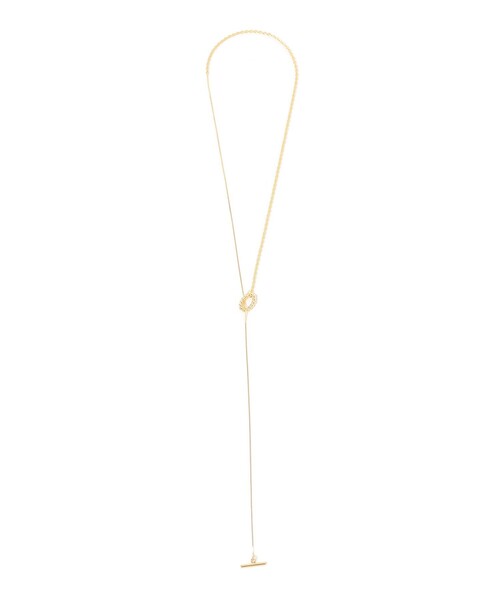 Ray BEAMS(レイビームス)の「Ray BEAMS / ダブル チェーン ラリエット ネックレス(ネックレス・レディース・ゴールド/シルバー・ONE SIZE)」の1枚目の写真