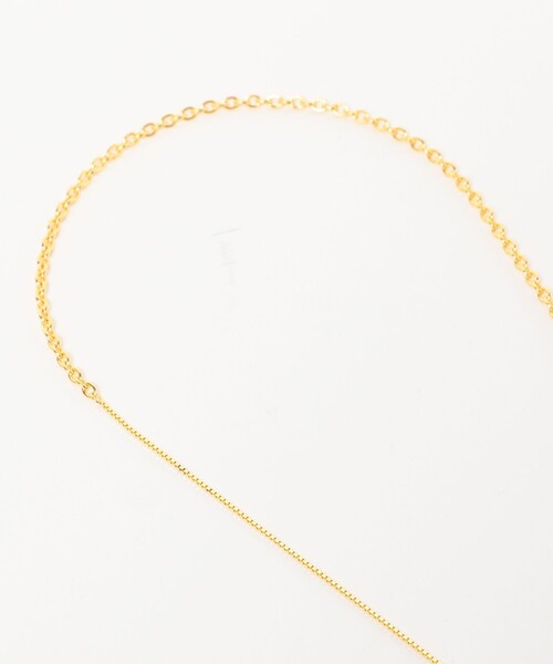 Ray BEAMS(レイビームス)の「Ray BEAMS / ダブル チェーン ラリエット ネックレス(ネックレス・レディース・ゴールド/シルバー・ONE SIZE)」の4枚目の写真
