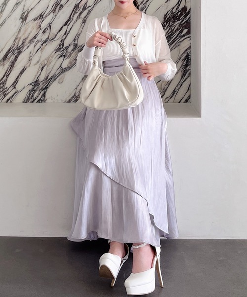 MIIA（ミーア）の「ハート釦ニットアンサンブル（アンサンブル・レディース・ピンク/ベージュ/ブラック/オフホワイト・FREE）」の13枚目の写真