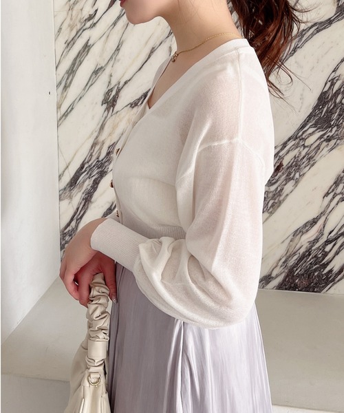 MIIA（ミーア）の「ハート釦ニットアンサンブル（アンサンブル・レディース・ピンク/ベージュ/ブラック/オフホワイト・FREE）」の14枚目の写真