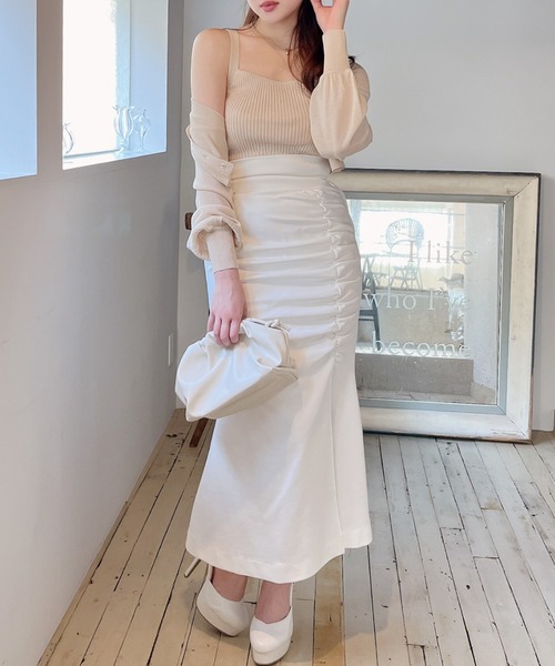 MIIA（ミーア）の「ハート釦ニットアンサンブル（アンサンブル・レディース・ピンク/ベージュ/ブラック/オフホワイト・FREE）」の19枚目の写真