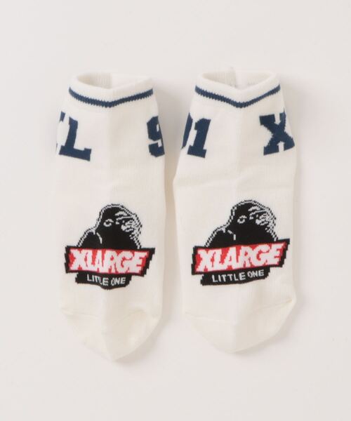 XLARGE KIDS(エクストララージキッズ)の「91ロゴソックス(ソックス/靴下・キッズ・ブラック/ホワイト/ネイビー・13-15cm/17-19cm/19-21cm/15-17cm)」の12枚目の写真
