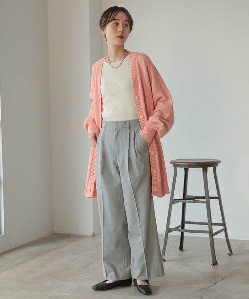 LOWRYS FARM（ローリーズファーム）の「ＴＲワイドパンツ　986149（スラックス・レディース・アイボリー/ネイビー/グレー・LARGE/MEDIUM）」の13枚目の写真