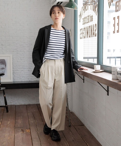LOWRYS FARM（ローリーズファーム）の「ＴＲワイドパンツ　986149（スラックス・レディース・アイボリー/ネイビー/グレー・LARGE/MEDIUM）」の22枚目の写真