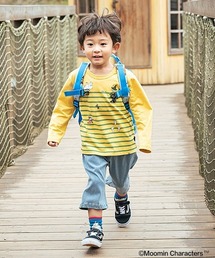 【MOOMIN】プリントボーダー長袖Tシャツ