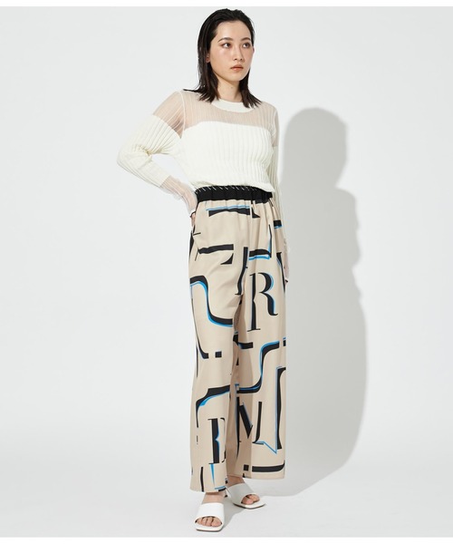 【セール】シアー切替 ドッキング リブニット 長袖（ニット/セーター）｜Settimissimo（セッティミッシモ）