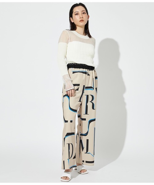 【セール】シアー切替 ドッキング リブニット 長袖（ニット/セーター）｜Settimissimo（セッティミッシモ）