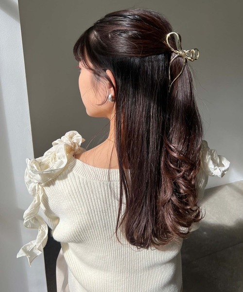 one after another NICE CLAUP（ワンアフターアナザーナイスクラップ）の「リボンヘアクリップ（バレッタ/ヘアクリップ・レディース・ゴールド/シルバー・FREE）」の7枚目の写真