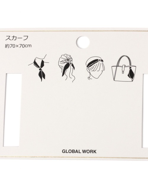 GLOBAL WORK（グローバルワーク）の「プリントスカーフ2/996081（バンダナ/スカーフ・レディース・ベージュ系その他4/ベージュ系その他3/ブラック系その他2/オレンジ系その他/ピンク系その他/ブラウン系その他6/グレー系その他7/レオパード/ネイビー系9・ONE SIZE）」の15枚目の写真
