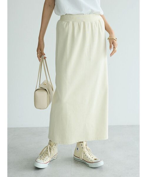 CRAFT STANDARD BOUTIQUE（クラフトスタンダードブティック）の「リブロングスカート（スカート・レディース・グリーン系その他3/ブラック/アイボリー/オレンジ・L/M）」の14枚目の写真